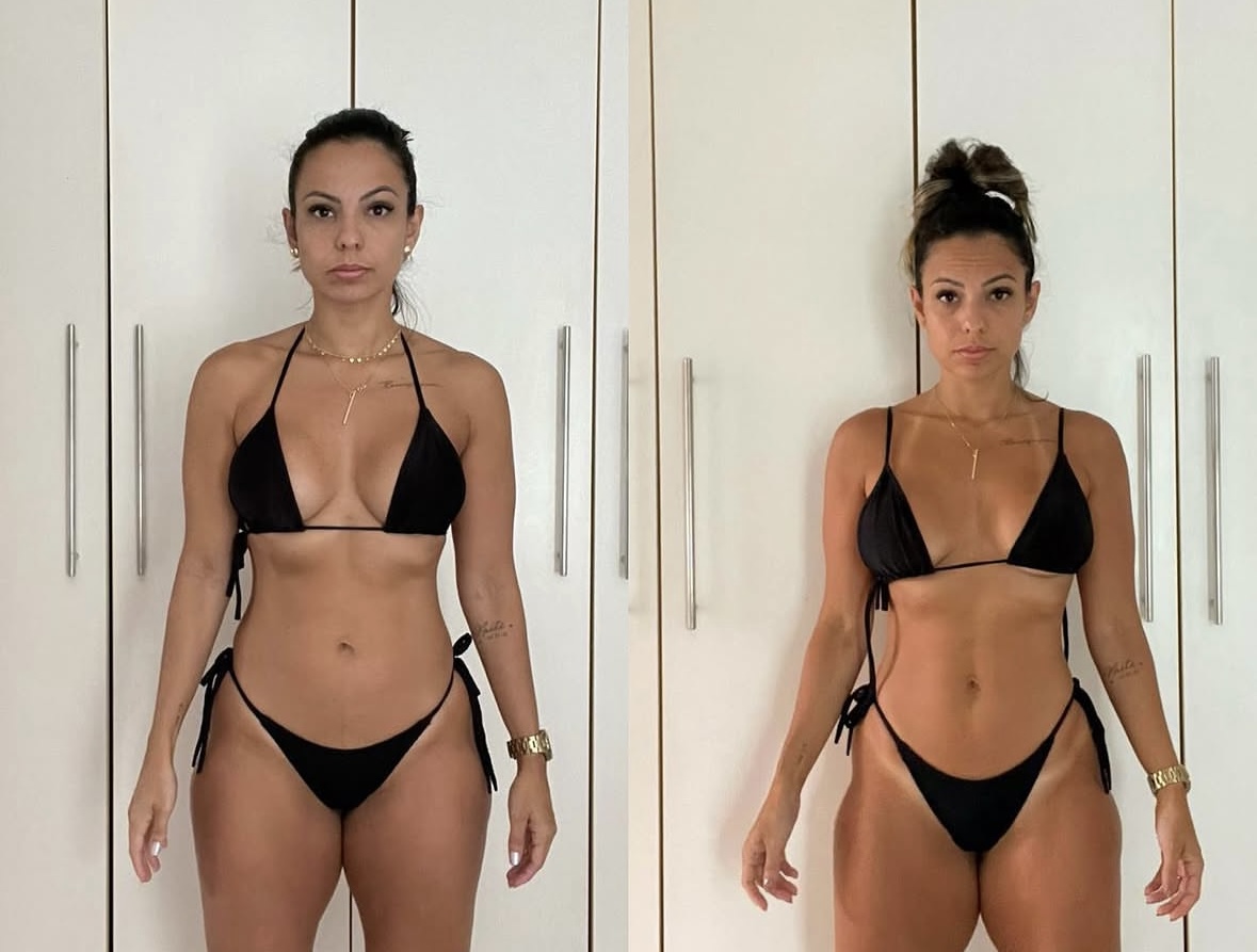 Transformação de aluna do Método C15 — antes e depois